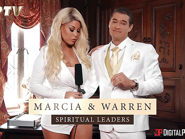 Flat chested Emily Willis and busty Bridgette B lesbian pussy to pussy tribbing