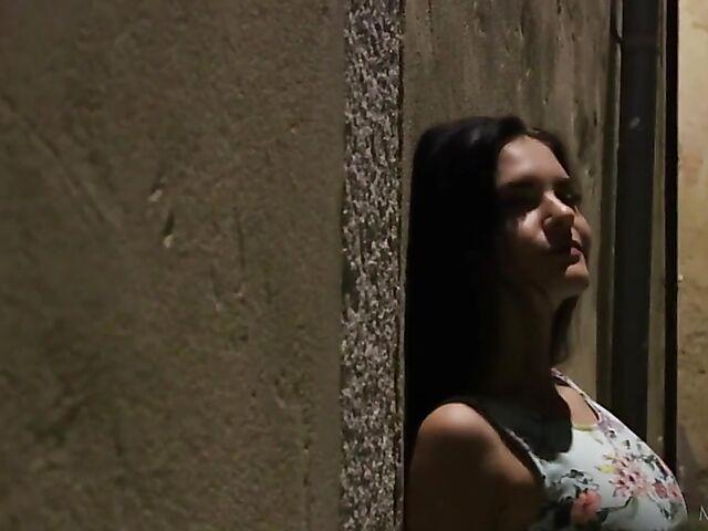 Skinny cute solo girl Anie Darling loves touching and fingering her bald pussy