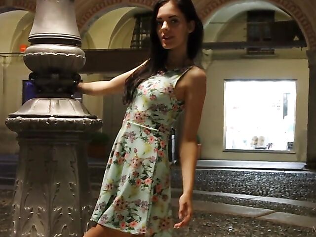 Skinny cute solo girl Anie Darling loves touching and fingering her bald pussy