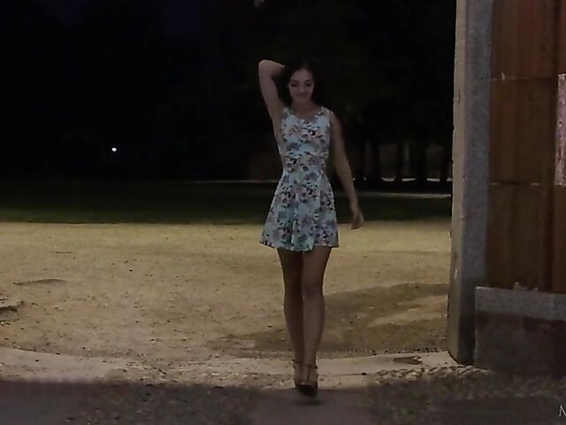 Skinny cute solo girl Anie Darling loves touching and fingering her bald pussy