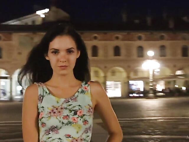 Skinny cute solo girl Anie Darling loves touching and fingering her bald pussy