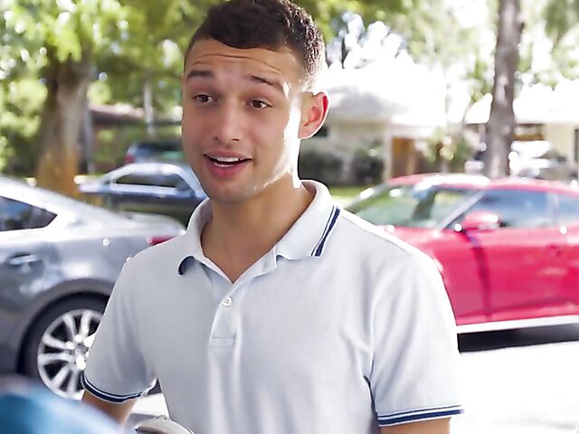 Boy gets caught masturbating in the bathroom by curious teen Vienna Black