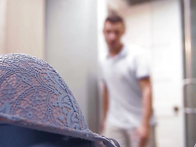 Boy gets caught masturbating in the bathroom by curious teen Vienna Black