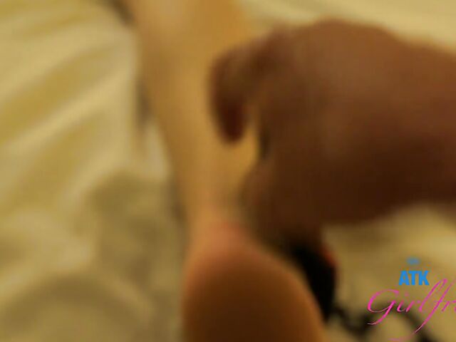 Spreadeagled girlfriend with pigtails POV featuring Aliya Brynn