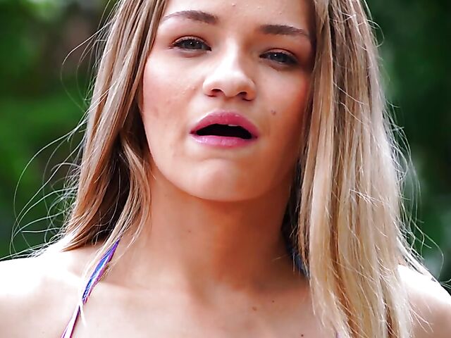 Scarlett Fall - Outdoor masturbation on the sunbed