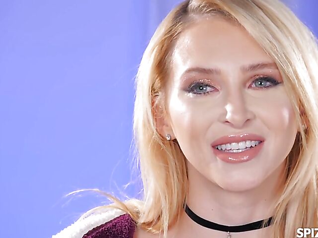 Alix Lynx - Blonde pornstar interview and sex with a lucky guy