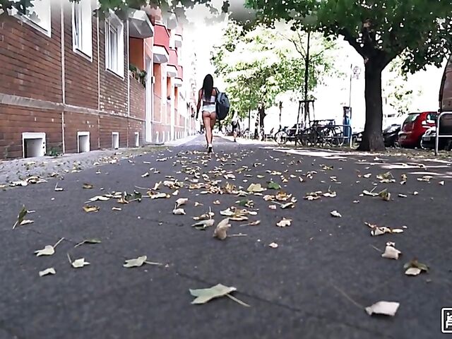 Spanish super sexy brunette Anastasia Brokelyn gets railed by a tattooed stud in the hostel