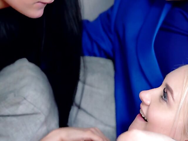 Marilyn Sugar and Leanne Lace eat each other's pussies and share a cock in FFM threesome