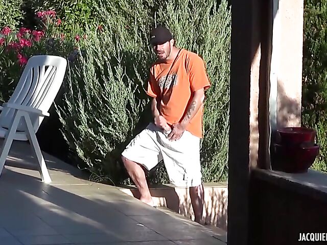 Short hair MILF slut Eva fucks a pool boy and takes a bath with her maid