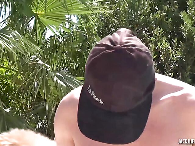 Short hair MILF slut Eva fucks a pool boy and takes a bath with her maid