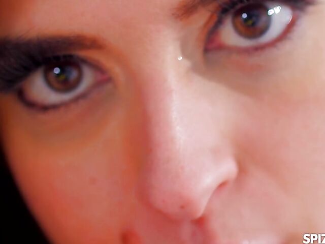 Crazy hot sex on the couch with natural titty slut Abbie Maley