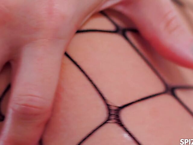 Crazy hot sex on the couch with natural titty slut Abbie Maley