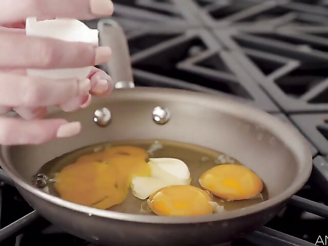 Kitchen anal after breakfast with Christiana Cinn