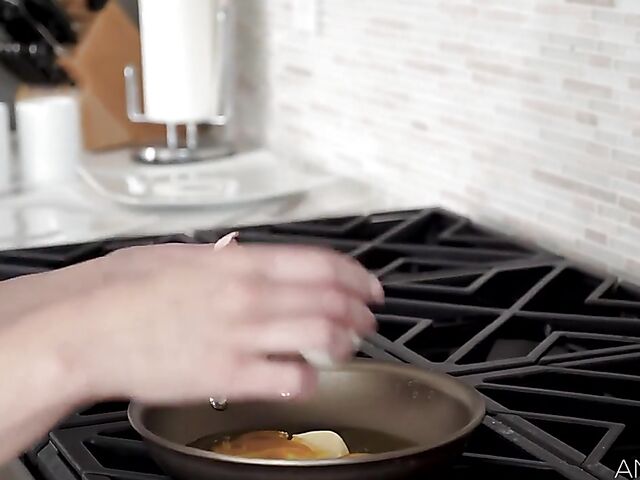 Kitchen anal after breakfast with Christiana Cinn