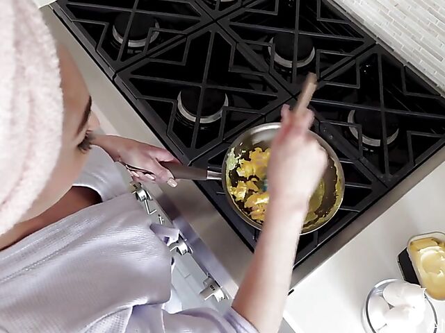 Kitchen anal after breakfast with Christiana Cinn