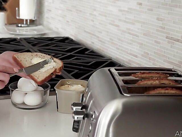 Kitchen anal after breakfast with Christiana Cinn