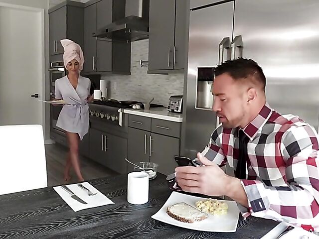 Kitchen anal after breakfast with Christiana Cinn