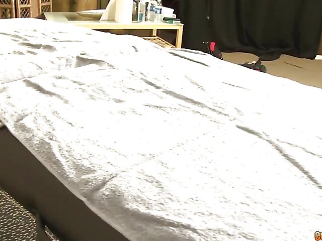 Busty Lisa Ann massage and fuck with a lucky man