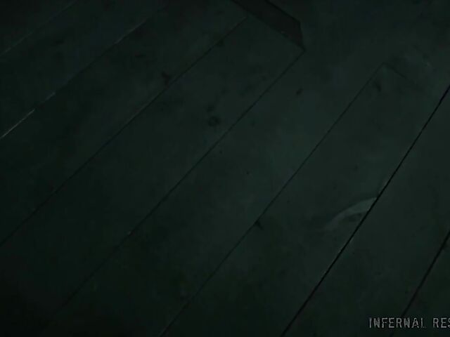 Strap-on from behind and caning punishment for helpless Claire Adams with heavily pierced pussy lips