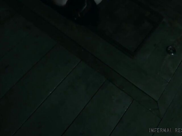 Strap-on from behind and caning punishment for helpless Claire Adams with heavily pierced pussy lips