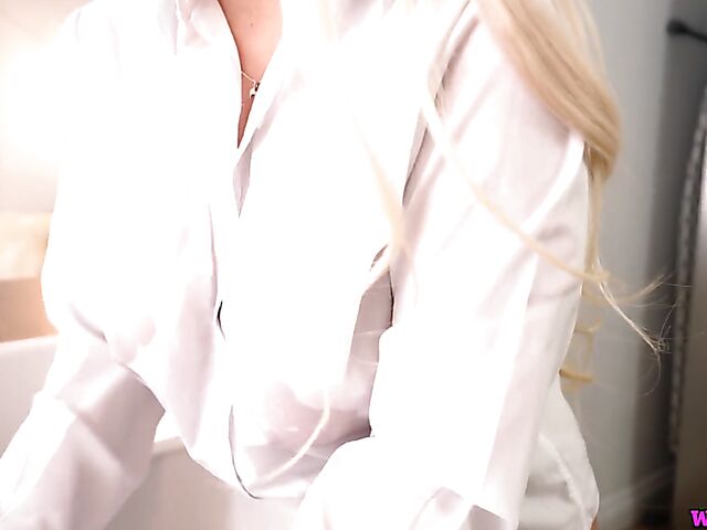 Wet clothing JOI tease with blonde Dolly P