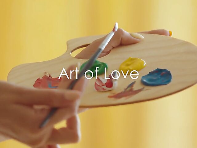 Sexy solo with beautiful painter Serenity who can't keep her fingers off her clit