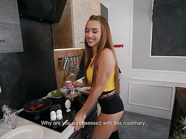 Reality cooking show and hot POV in the kitchen with Luxury Girl