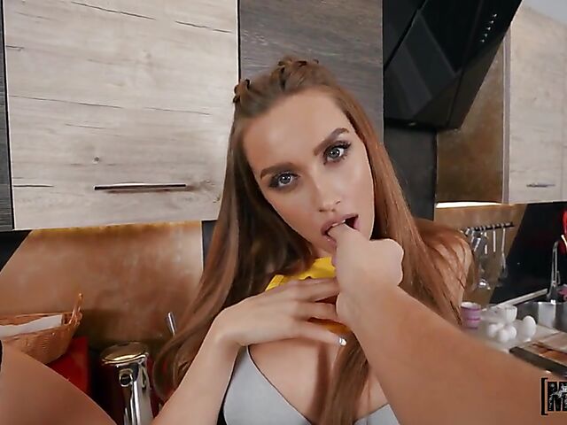 Reality cooking show and hot POV in the kitchen with Luxury Girl