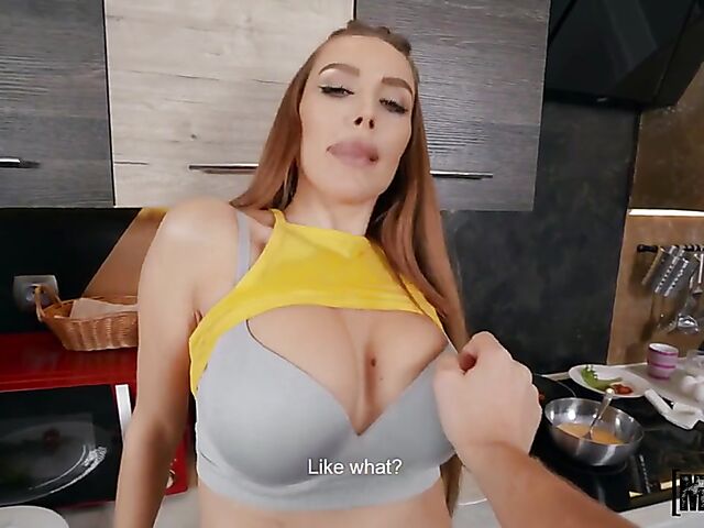 Reality cooking show and hot POV in the kitchen with Luxury Girl
