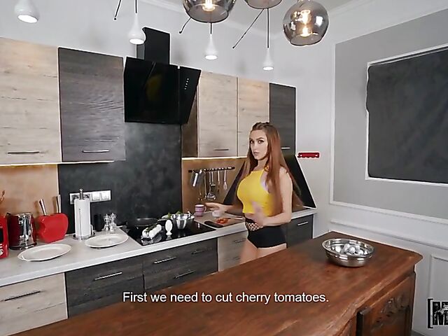 Reality cooking show and hot POV in the kitchen with Luxury Girl