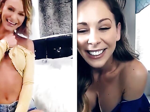 Cherie Deville and Emma Hix fingering together on cam
