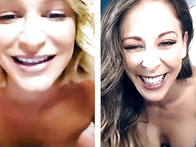 Cherie Deville and Emma Hix fingering together on cam