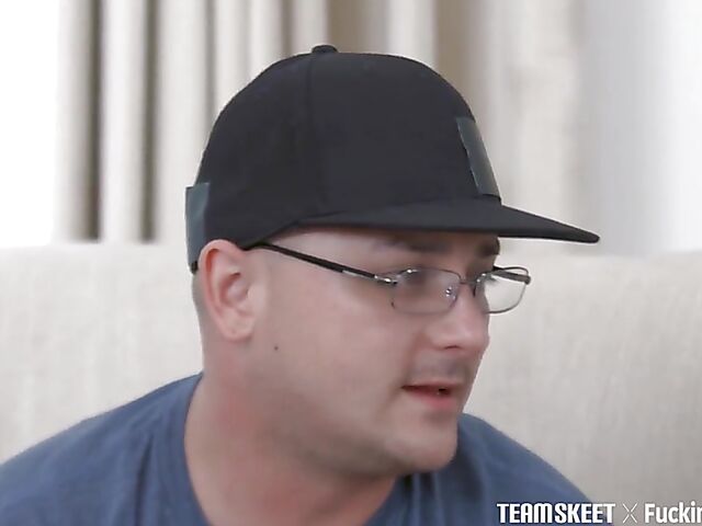 Cute sexy blonde Khloe Kapri fucks her brother's friend