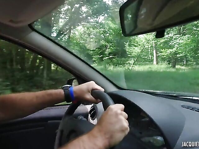 Outdoor quickie in the forest with 23-year-old french Mylene