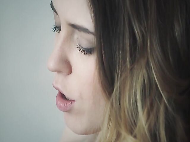 Couple's erotic sex in lockdown with slender Kalisy