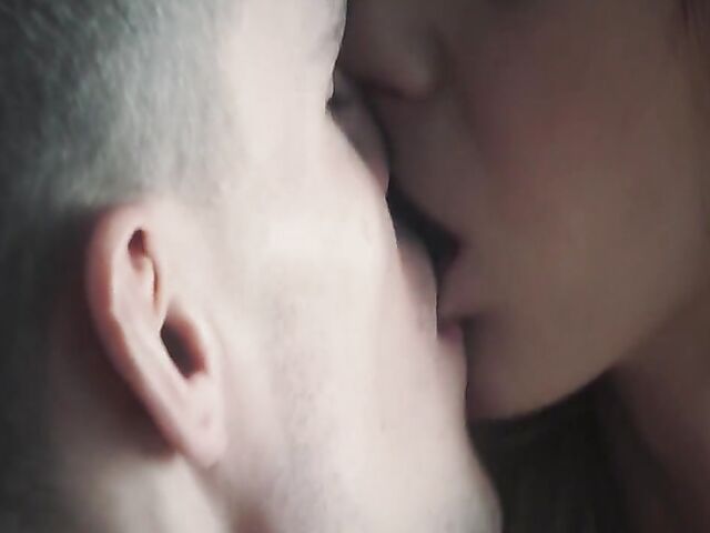 Couple's erotic sex in lockdown with slender Kalisy