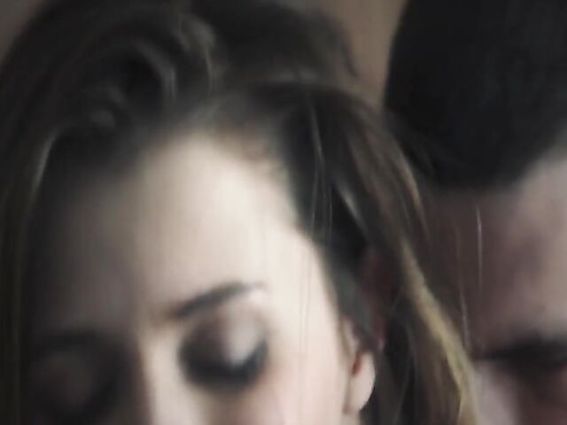 Couple's erotic sex in lockdown with slender Kalisy