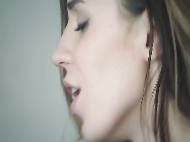 Couple's erotic sex in lockdown with slender Kalisy