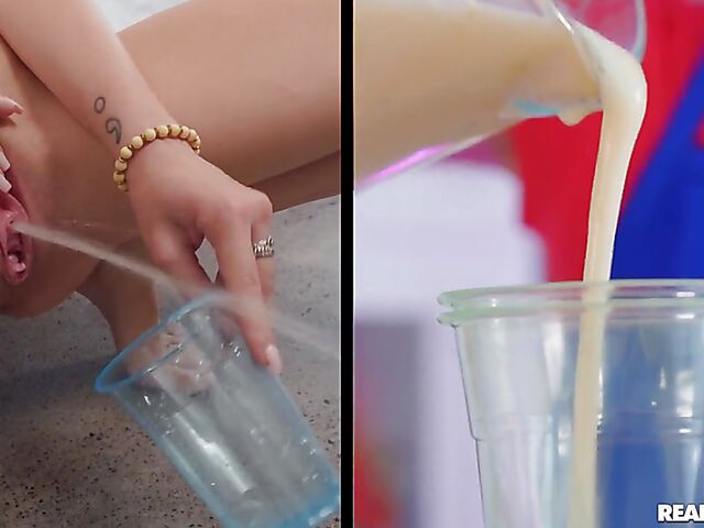 Crazy squirt fuck in ripped blue jeans with juicy Tiffany Watson