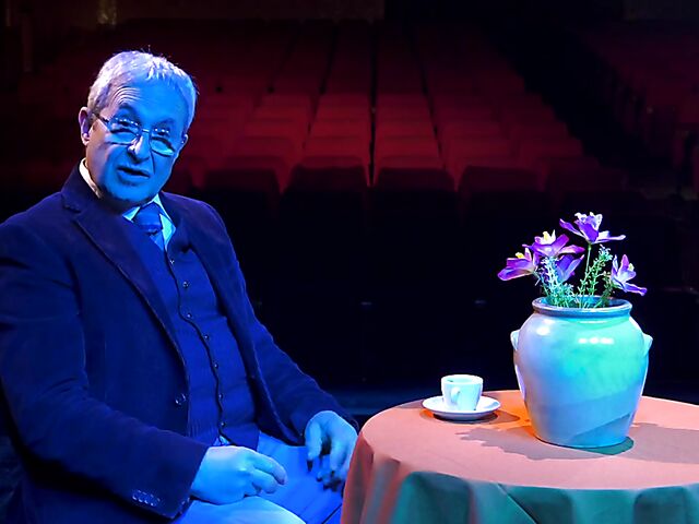 Italian porn by Mario Salieri features a natural busty burlesque queen seducing a guy to music