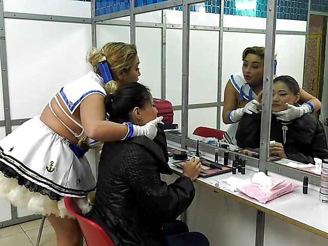 Italian porn by Mario Salieri features a natural busty burlesque queen seducing a guy to music