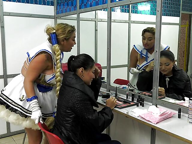 Italian porn by Mario Salieri features a natural busty burlesque queen seducing a guy to music