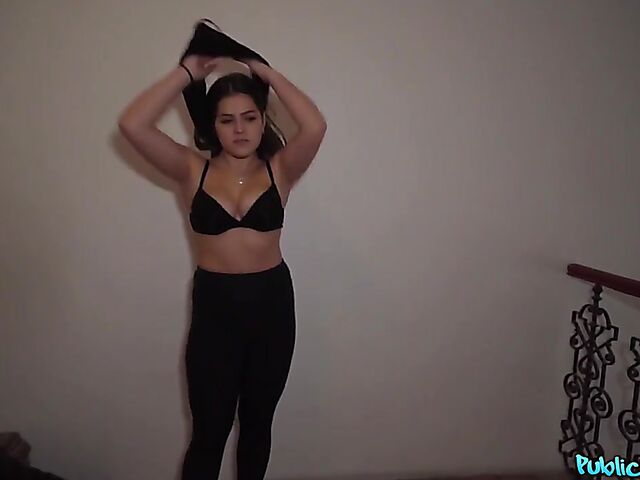 Sereyna Gomez - Public tits and cash for sex at the staircase