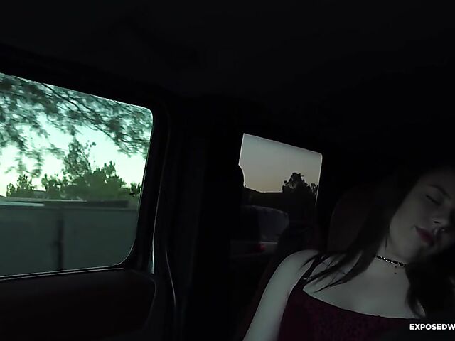 Piss humiliation and POV toilet blowjob on a leash with tied Jessie Wilde