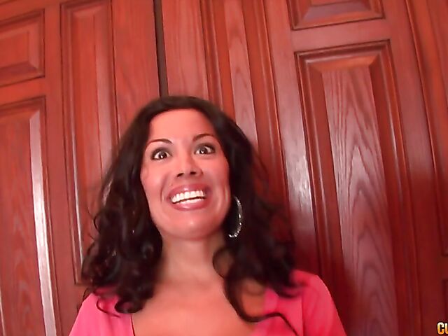 Huge boobs brunette Sienna West sucking black cock in the pool