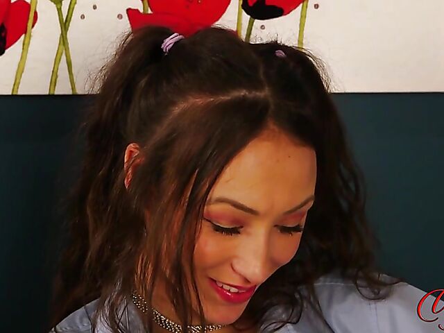 CFNM drawing lesson with two schoolgirls Lucky Lorenzo and India Asia watching him jerk off