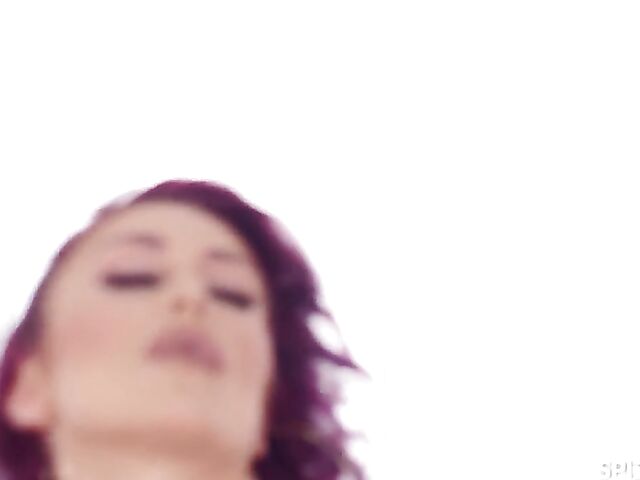 Monique Alexander POV in high boots and stockings