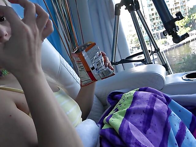 Naughty blonde sister Aria Banks with her horny big stepbrother POV