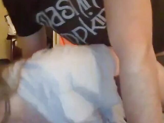 Real amateur teen couple filming sex and blowjob