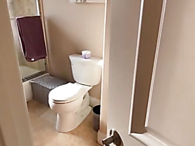 Bathroom POV vertical sex video of hot Mia Melano